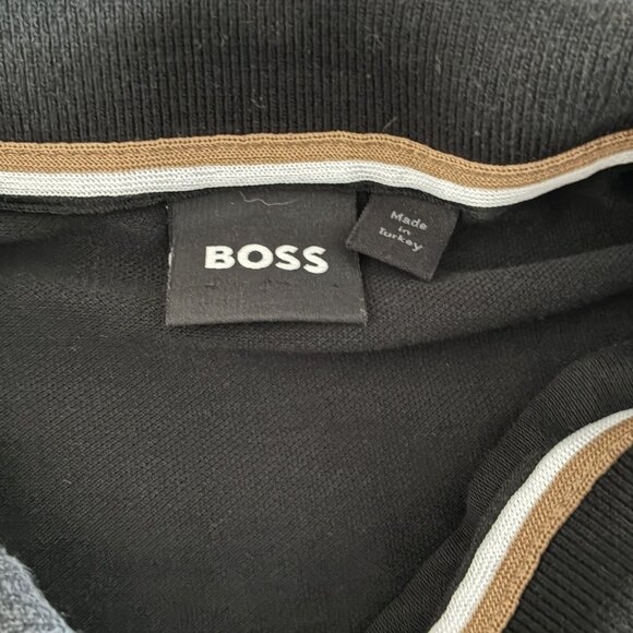 Boss Hugo Boss Men's Black Shot Sleeve Polo Shirt Medium - Picture 8 of 9